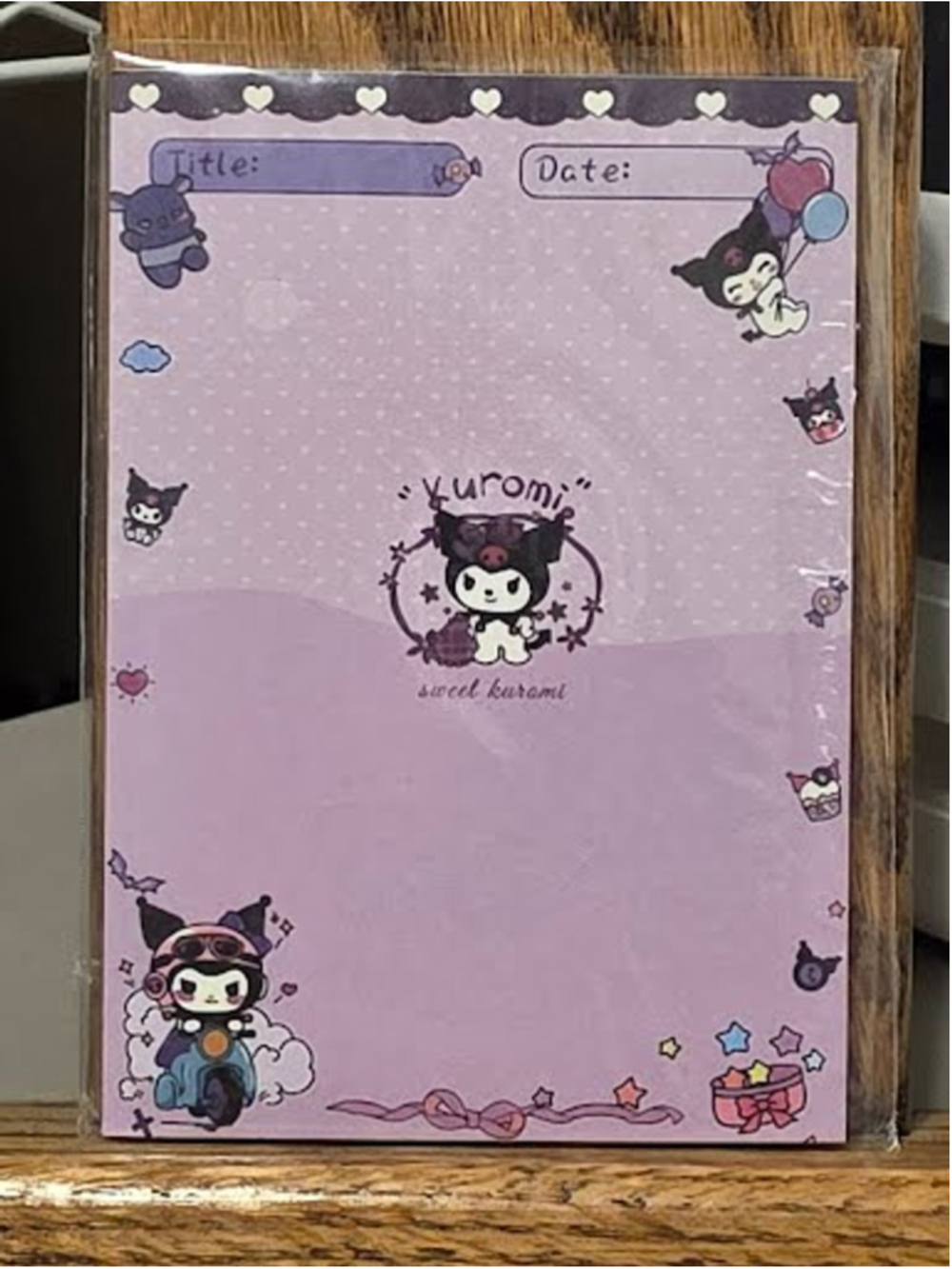 #KUR-2143 Kuromi Mini Notepad - 3x4 - 50 Sheets